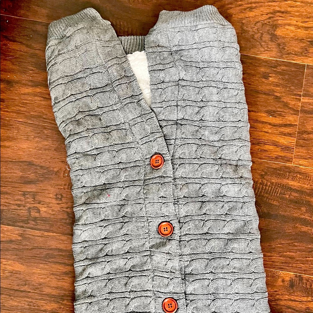 Newborn baby swaddle fleece stroller wrap blanket - Gray